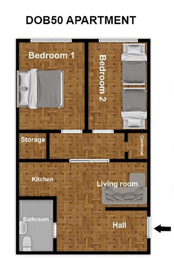 Free Parking - Dob50 Spacious - 2 Separate Bedroom, 5 People, Ac, Wifi * Budapest